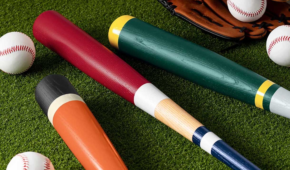 DIY Colorful Baseball Bats