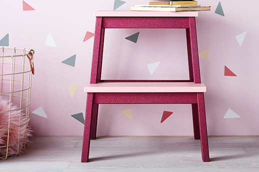 pink step stool