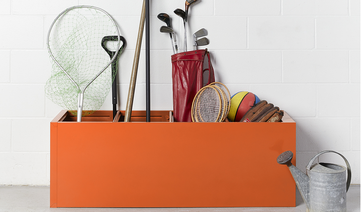 old filing cabinet now garage organizer