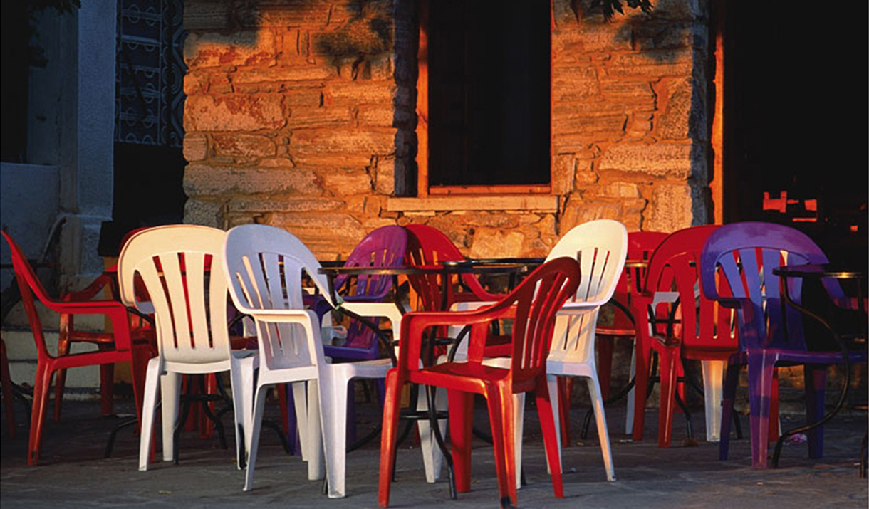 painted plastic resin chairs