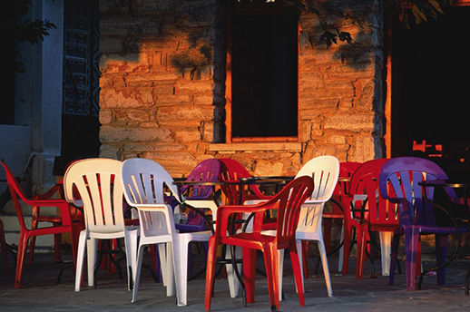 painted plastic resin chairs