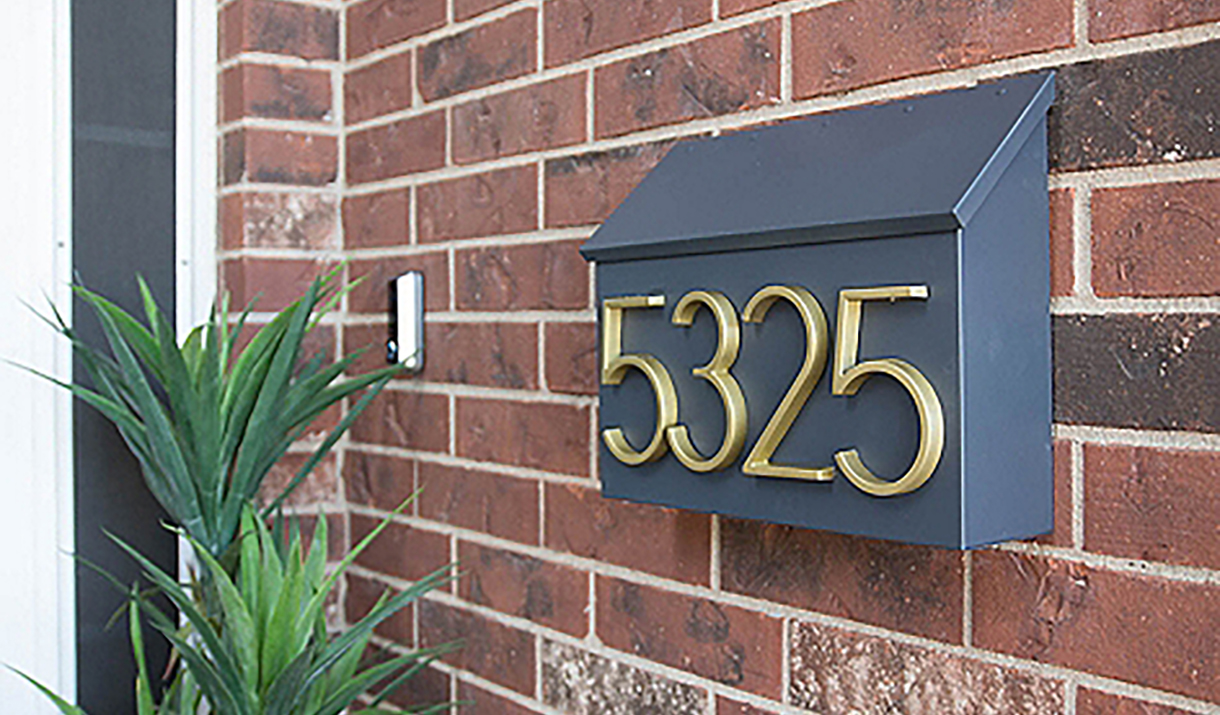 painted metal mailbox