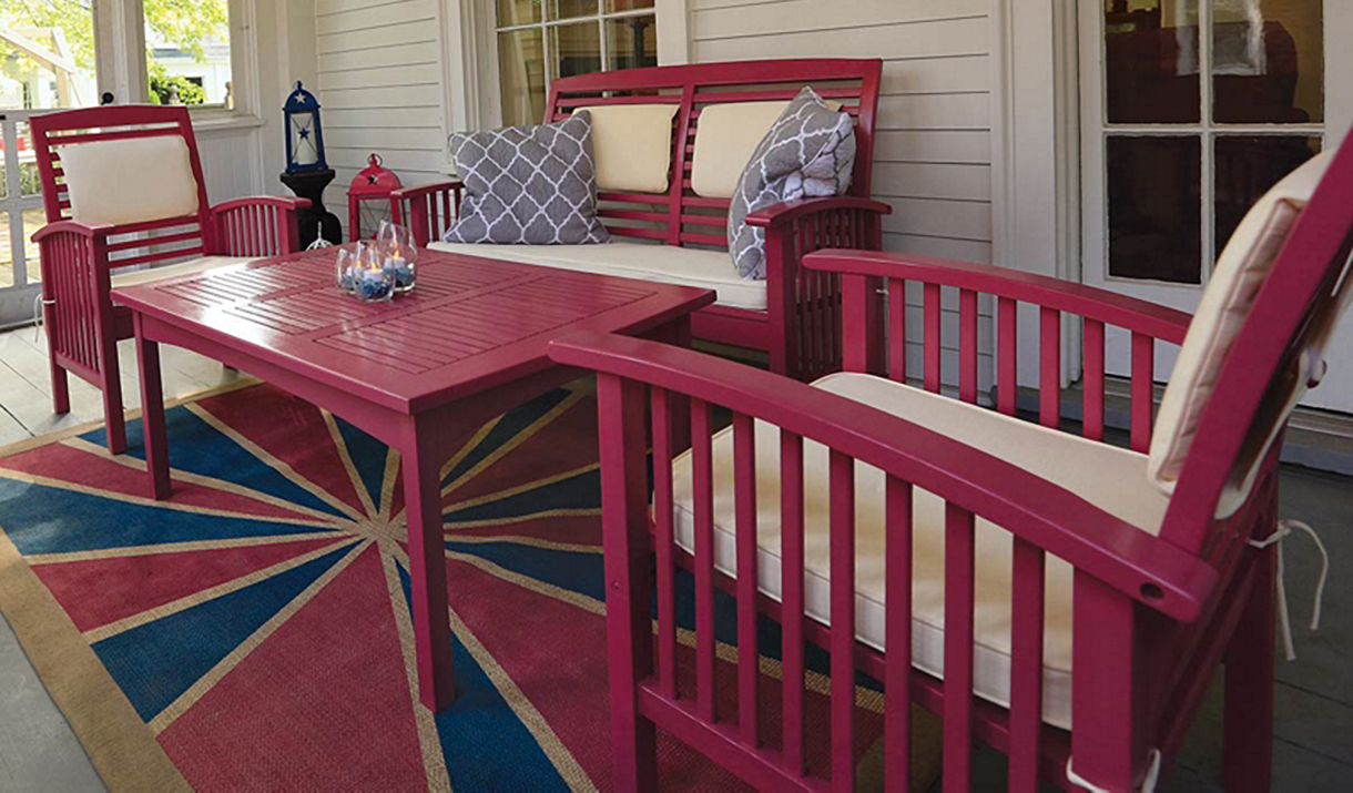 wooden table and chairs