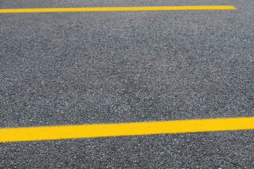 parking lot with painted stripes